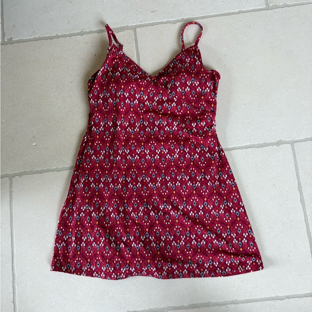 Garnet Hill Red and White One-Piece Swim Dress